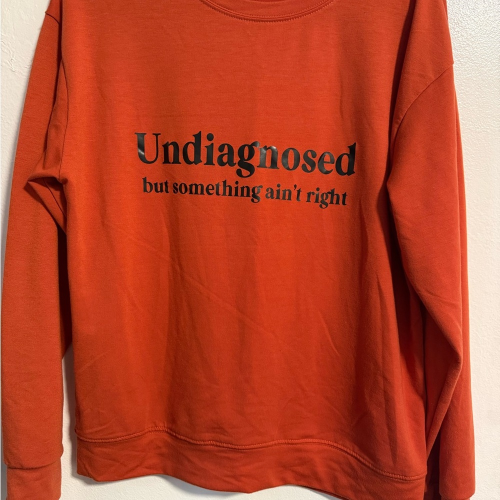 Orange Graphic Sweatshirt